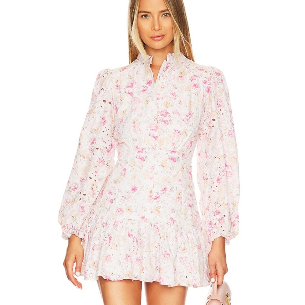 Hendry Floral Mini Dress in Vintage Floral NWT